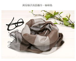 英倫格調(diào)與秋日暖意 咖啡色格子流蘇圍巾的時(shí)尚搭配藝術(shù)